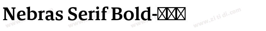 Nebras Serif Bold字体转换